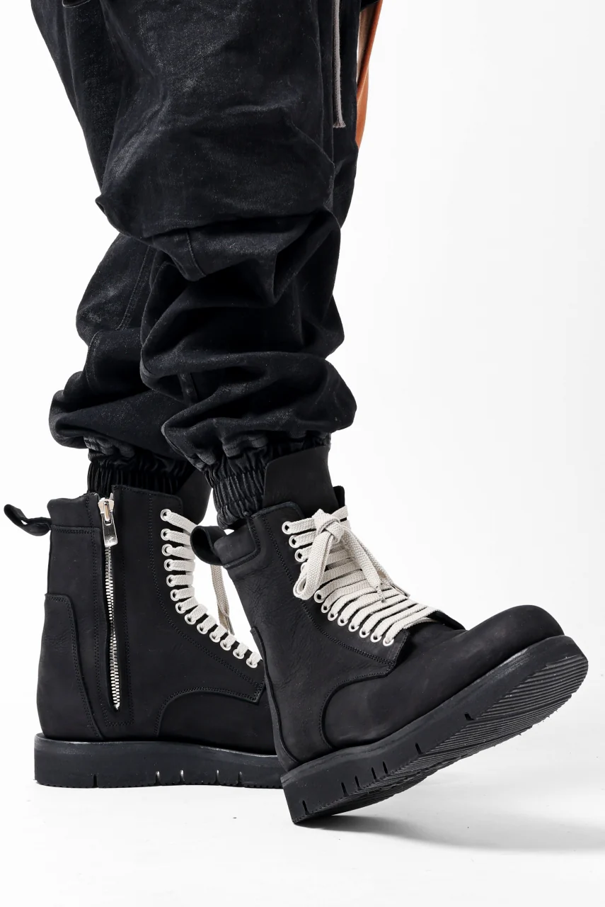 A.F ARTEFACT x Portaille LACE-UP SIDE ZIP BOOTS / MATT NUBUCK (BLACK) - Image 34