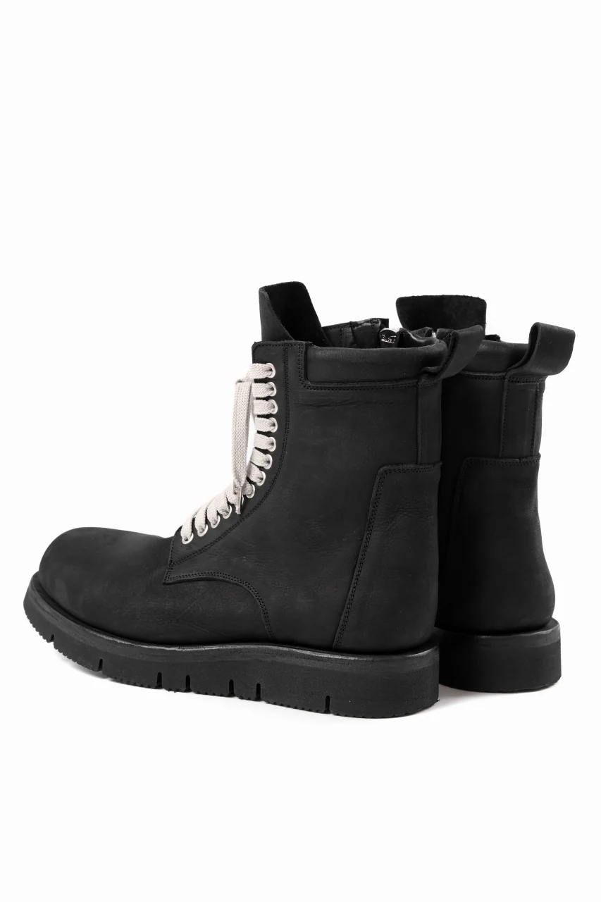A.F ARTEFACT x Portaille LACE-UP SIDE ZIP BOOTS / MATT NUBUCK (BLACK) - Image 8