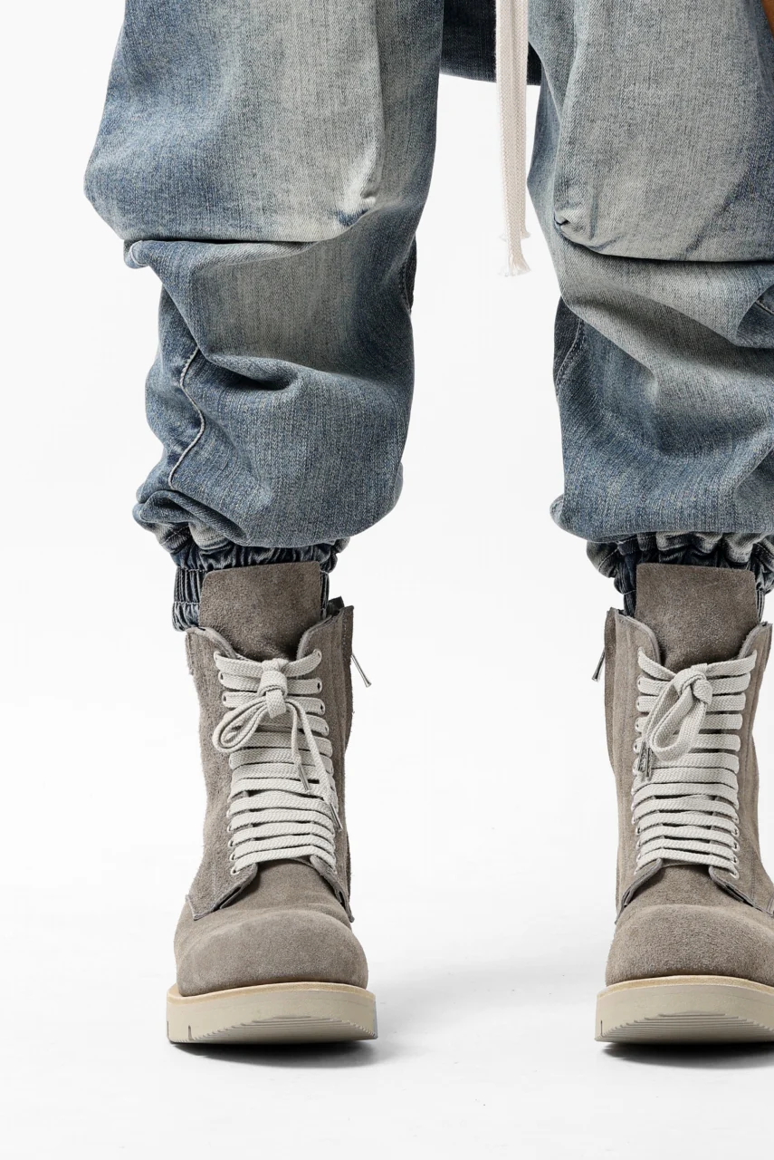 A.F ARTEFACT × Portaille LACE-UP SIDE ZIP BOOTS / SOFT SUEDE (GREIGE) - Image 28