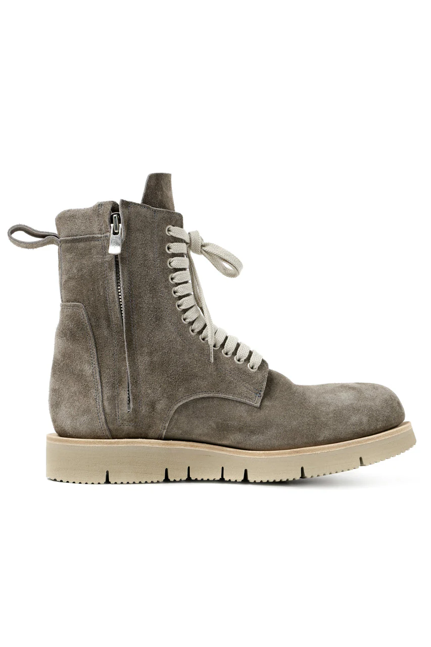 A.F ARTEFACT × Portaille LACE-UP SIDE ZIP BOOTS / SOFT SUEDE (GREIGE) - Image 4