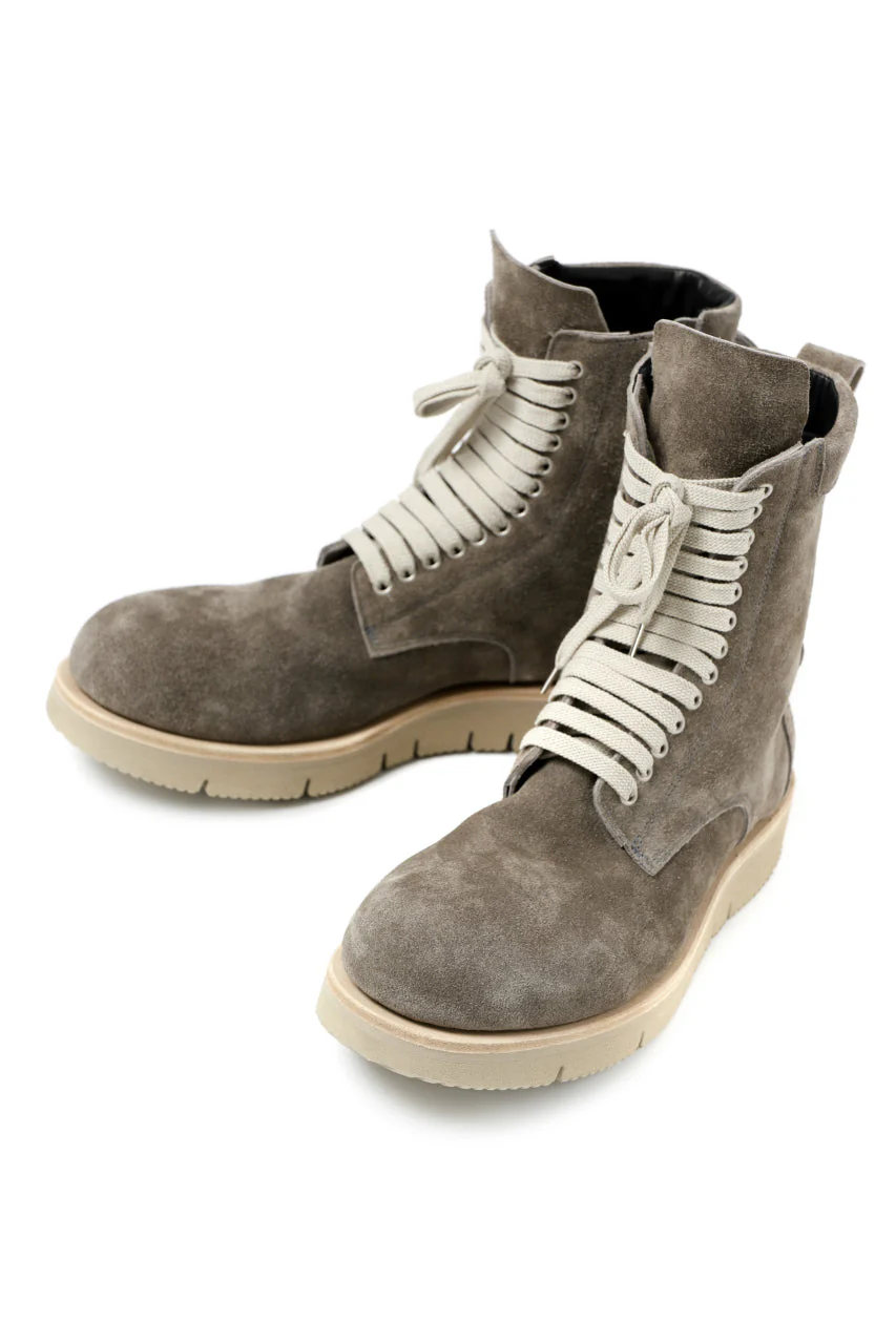 A.F ARTEFACT × Portaille LACE-UP SIDE ZIP BOOTS / SOFT SUEDE (GREIGE) - Image 5