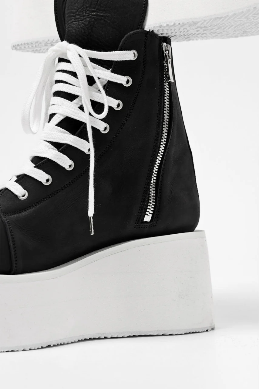 A.F ARTEFACT x Portaille PLATFORM HIGHCUT SNEAKERBOOTS / MATT NUBUCK (BLACK) - Image 11