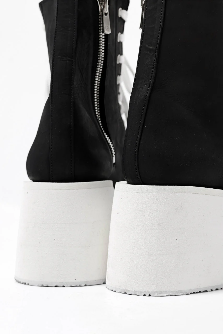 A.F ARTEFACT x Portaille PLATFORM HIGHCUT SNEAKERBOOTS / MATT NUBUCK (BLACK) - Image 12