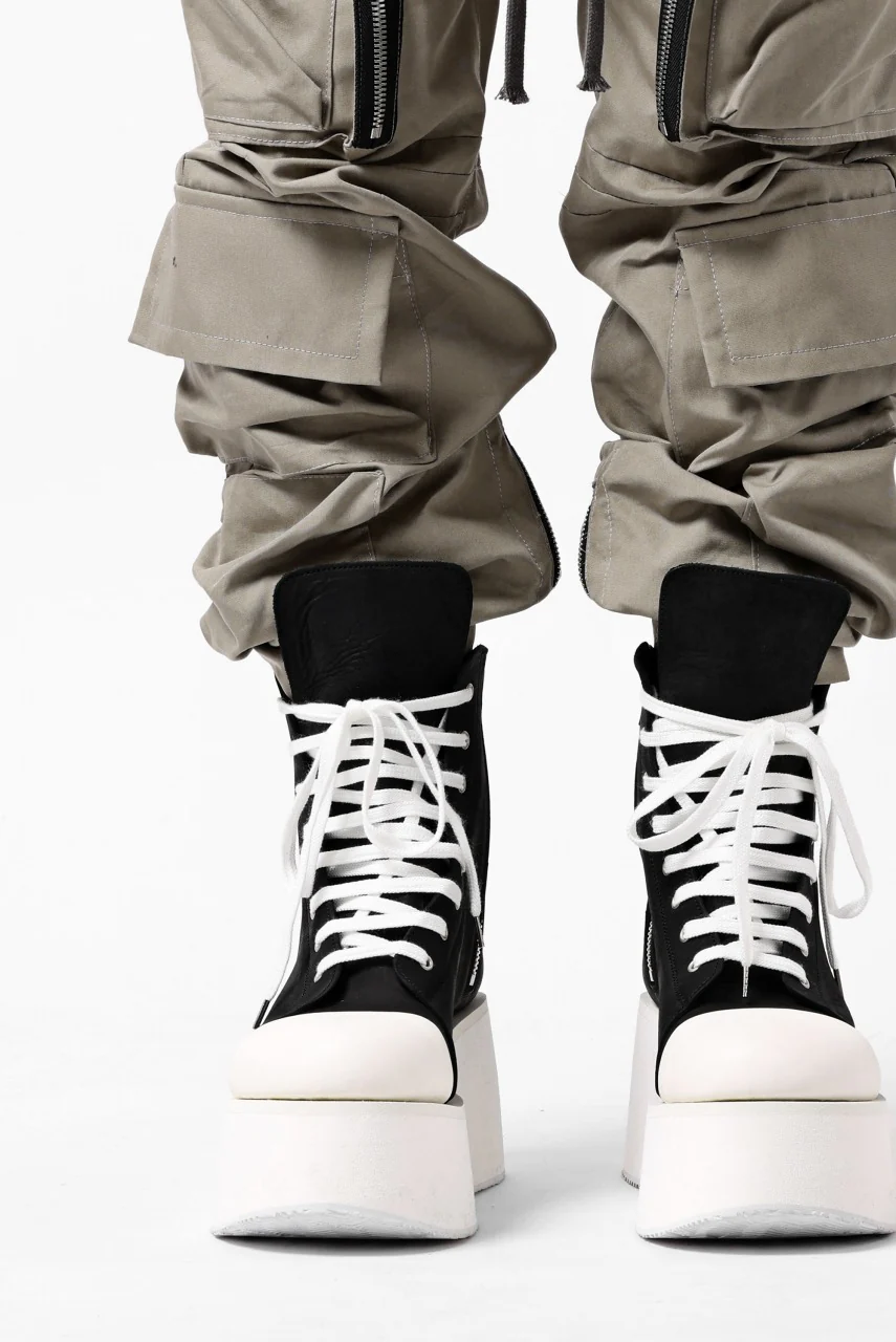 A.F ARTEFACT x Portaille PLATFORM HIGHCUT SNEAKERBOOTS / MATT NUBUCK (BLACK) - Image 15