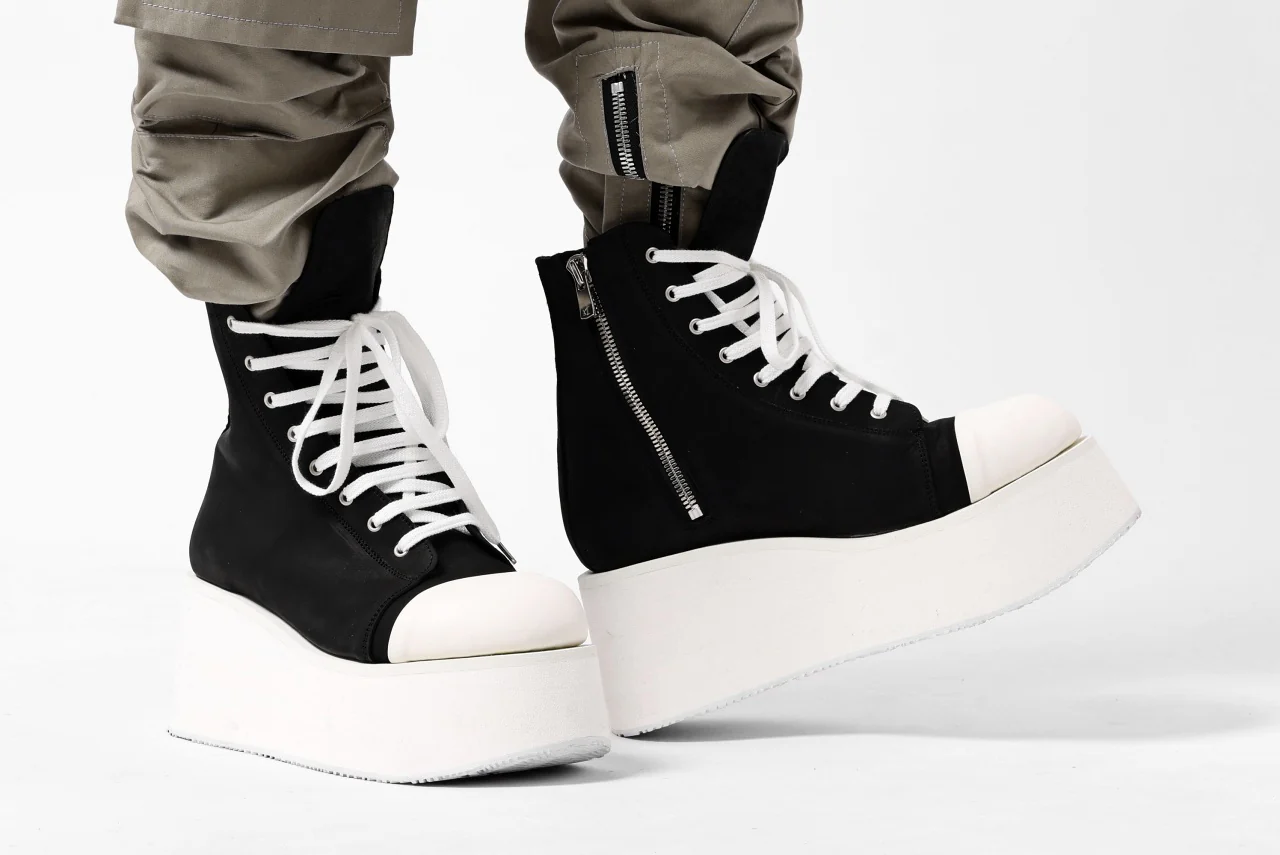A.F ARTEFACT x Portaille PLATFORM HIGHCUT SNEAKERBOOTS / MATT NUBUCK (BLACK) - Image 21