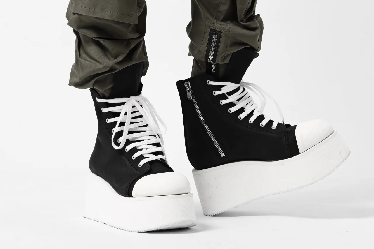 A.F ARTEFACT x Portaille PLATFORM HIGHCUT SNEAKERBOOTS / MATT NUBUCK (BLACK) - Image 23