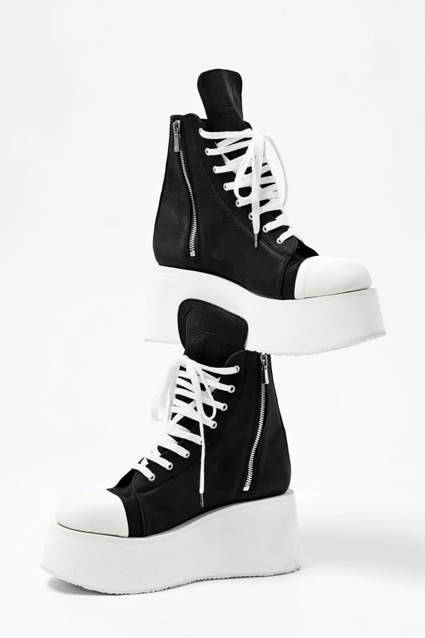 A.F ARTEFACT x Portaille PLATFORM HIGHCUT SNEAKERBOOTS / MATT NUBUCK (BLACK) - Image 4