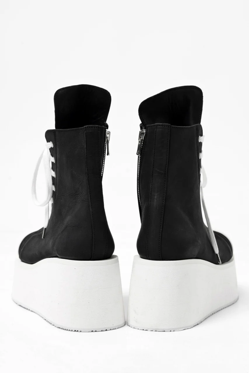 A.F ARTEFACT x Portaille PLATFORM HIGHCUT SNEAKERBOOTS / MATT NUBUCK (BLACK) - Image 7