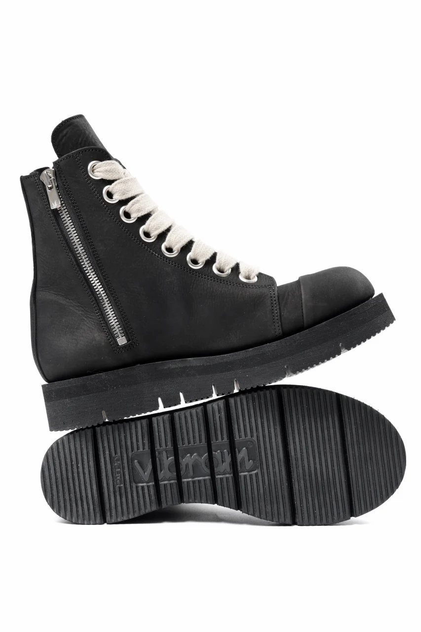 A.F ARTEFACT x Portaille THICK LACE-UP SIDE ZIP BOOTS / OILED NUBUCK (BLACK) - Image 9