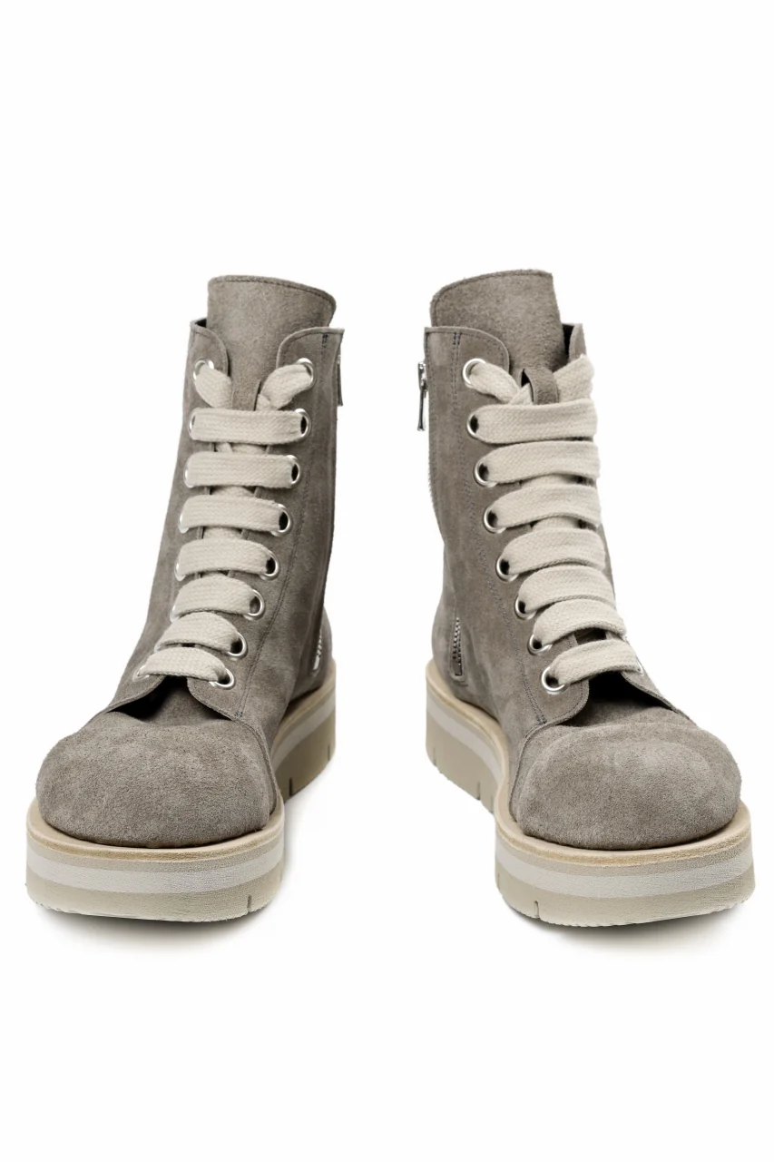 A.F ARTEFACT x Portaille THICK LACE-UP SIDE ZIP BOOTS / SOFT SUEDE (G.BEIGE) - Image 3