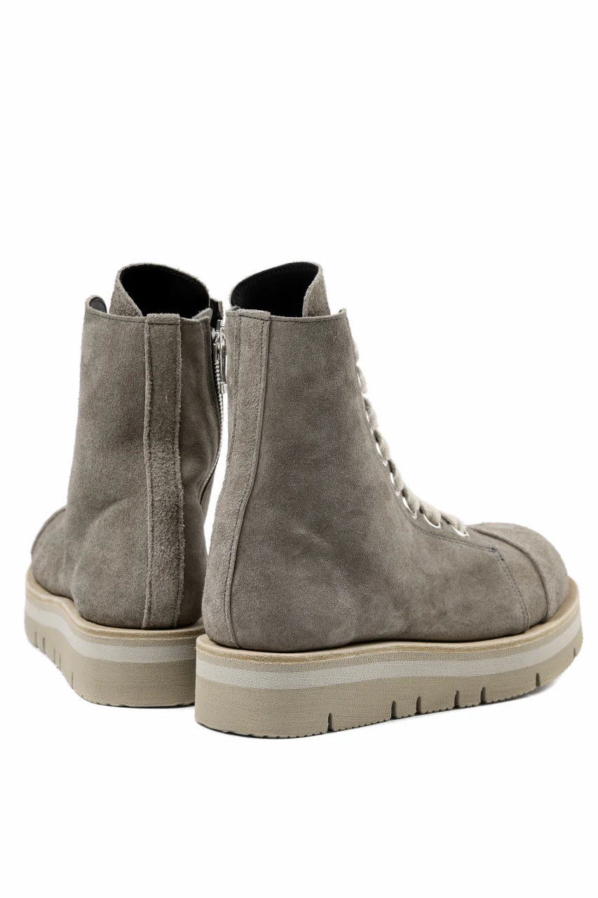 A.F ARTEFACT x Portaille THICK LACE-UP SIDE ZIP BOOTS / SOFT SUEDE (G.BEIGE) - Image 7