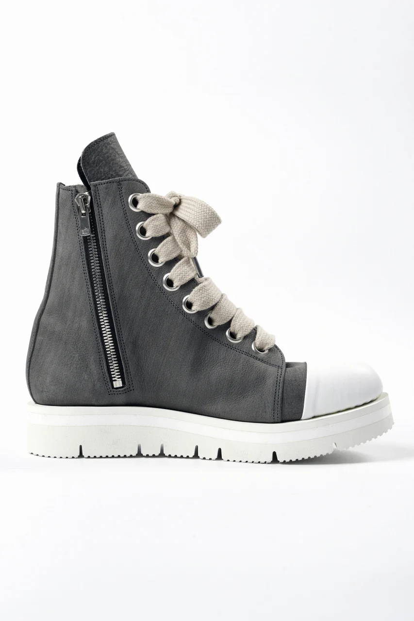 A.F ARTEFACT x Portaille THICK SNEAKER BOOTS / FILED STEER (GREY×WHITE)