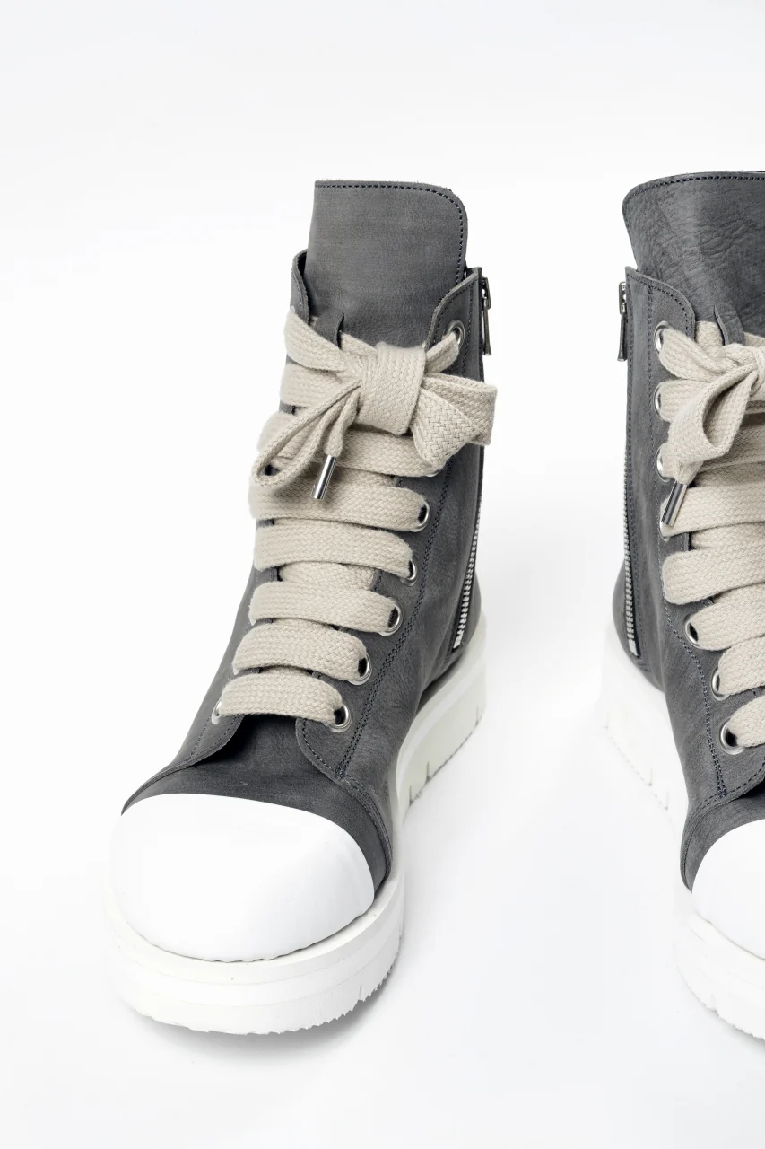 A.F ARTEFACT x Portaille THICK SNEAKER BOOTS / FILED STEER (GREY×WHITE) - Image 10