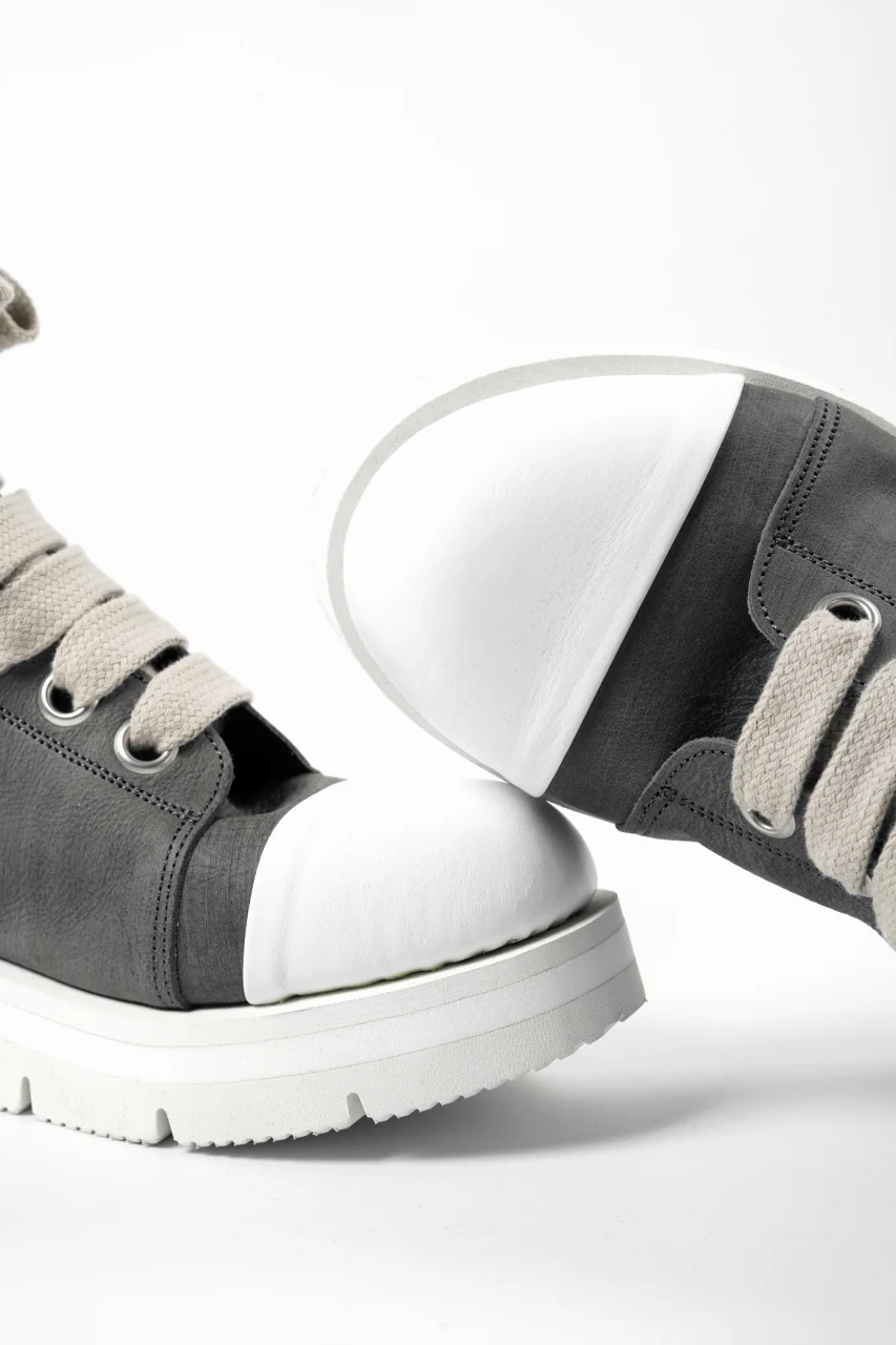 A.F ARTEFACT x Portaille THICK SNEAKER BOOTS / FILED STEER (GREY×WHITE) - Image 11