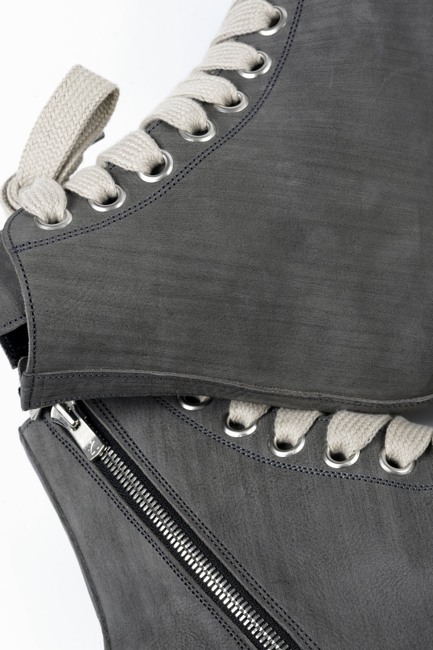 A.F ARTEFACT x Portaille THICK SNEAKER BOOTS / FILED STEER (GREY×WHITE) - Image 12