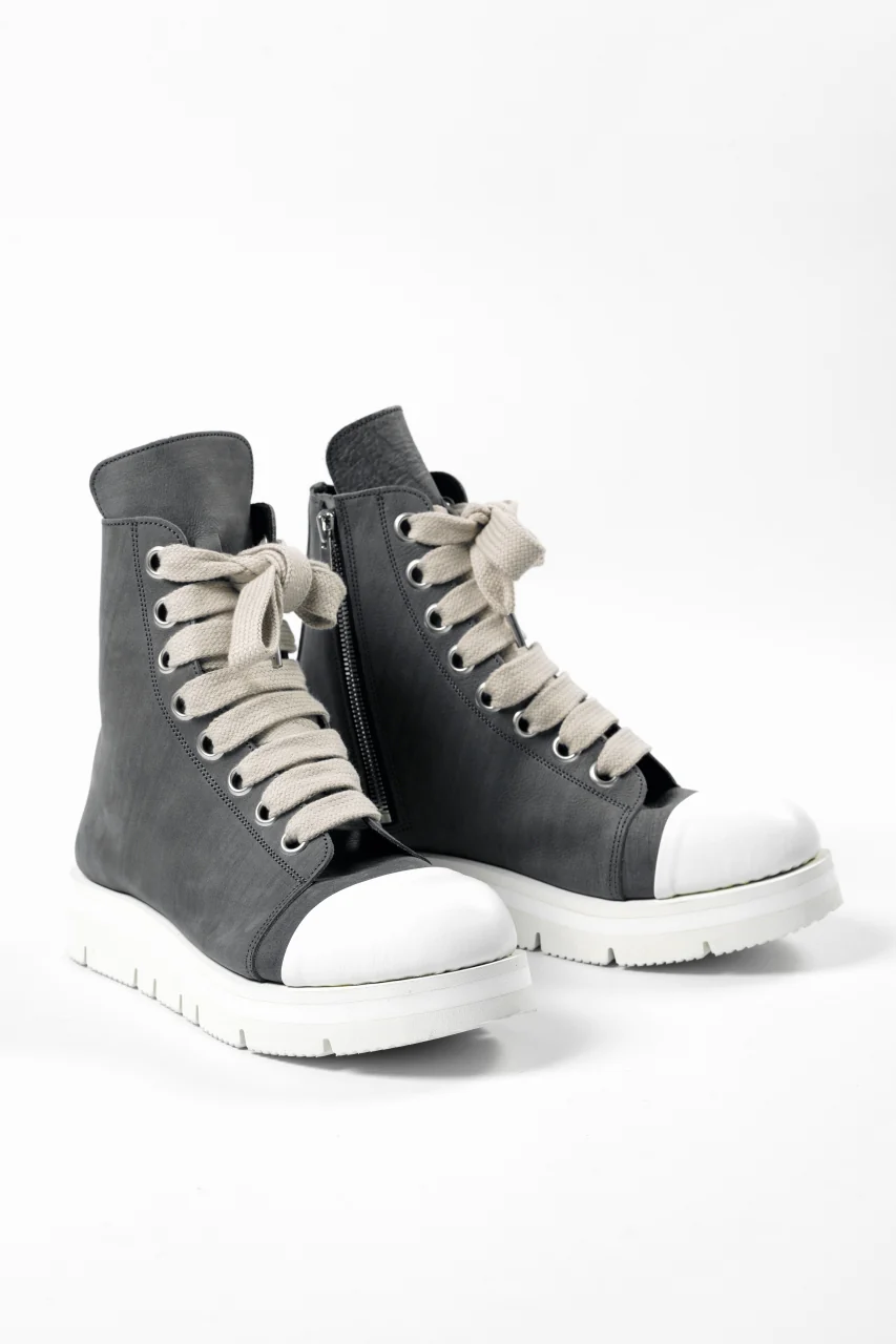 A.F ARTEFACT x Portaille THICK SNEAKER BOOTS / FILED STEER (GREY×WHITE) - Image 8