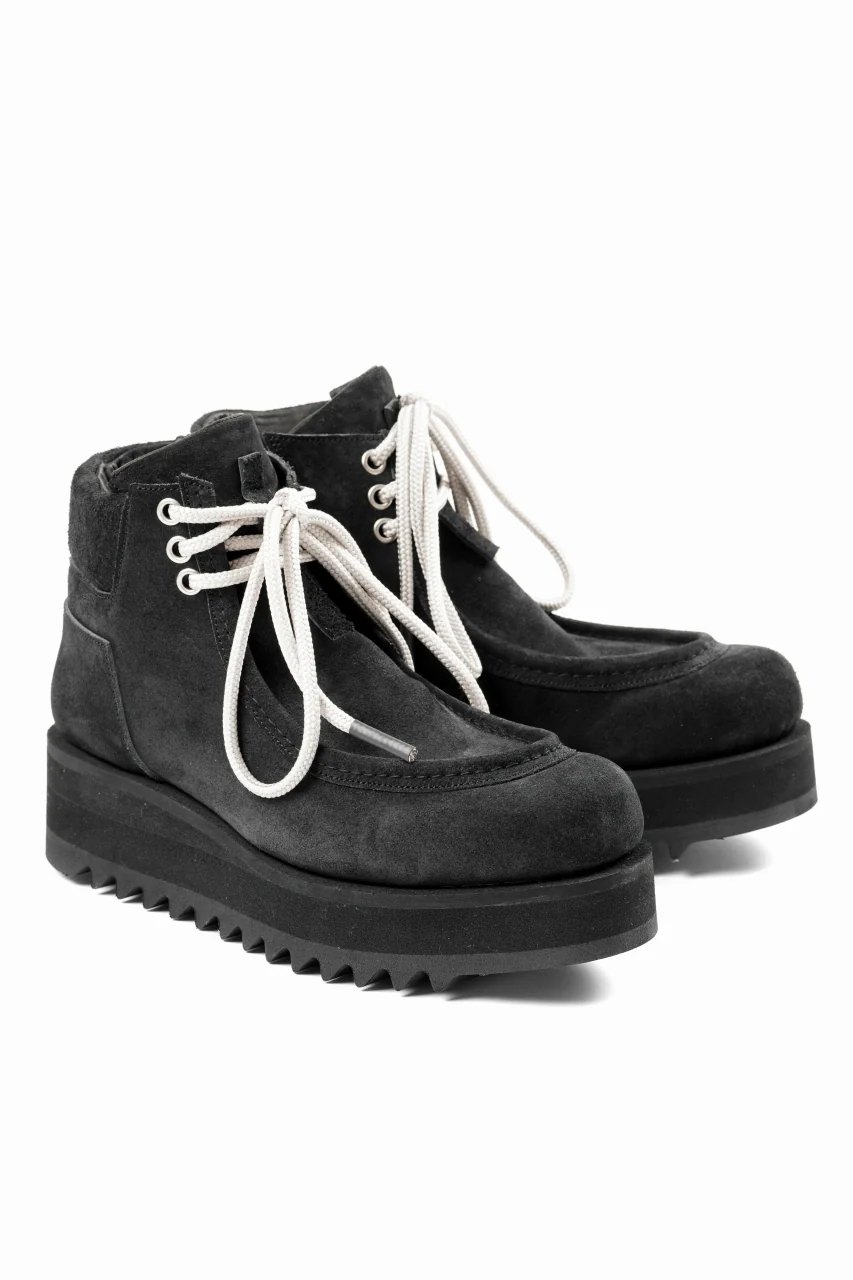 A.F ARTEFACT x Portaille TYROLEAN BOOTS / OILED NUBUCK (BLACK) - Image 4