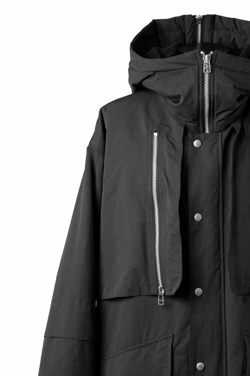 A.F ARTEFACT ZIP HOODIE COAT / TEDDY BOA FLEECE LINING (BLACK) - Image 10