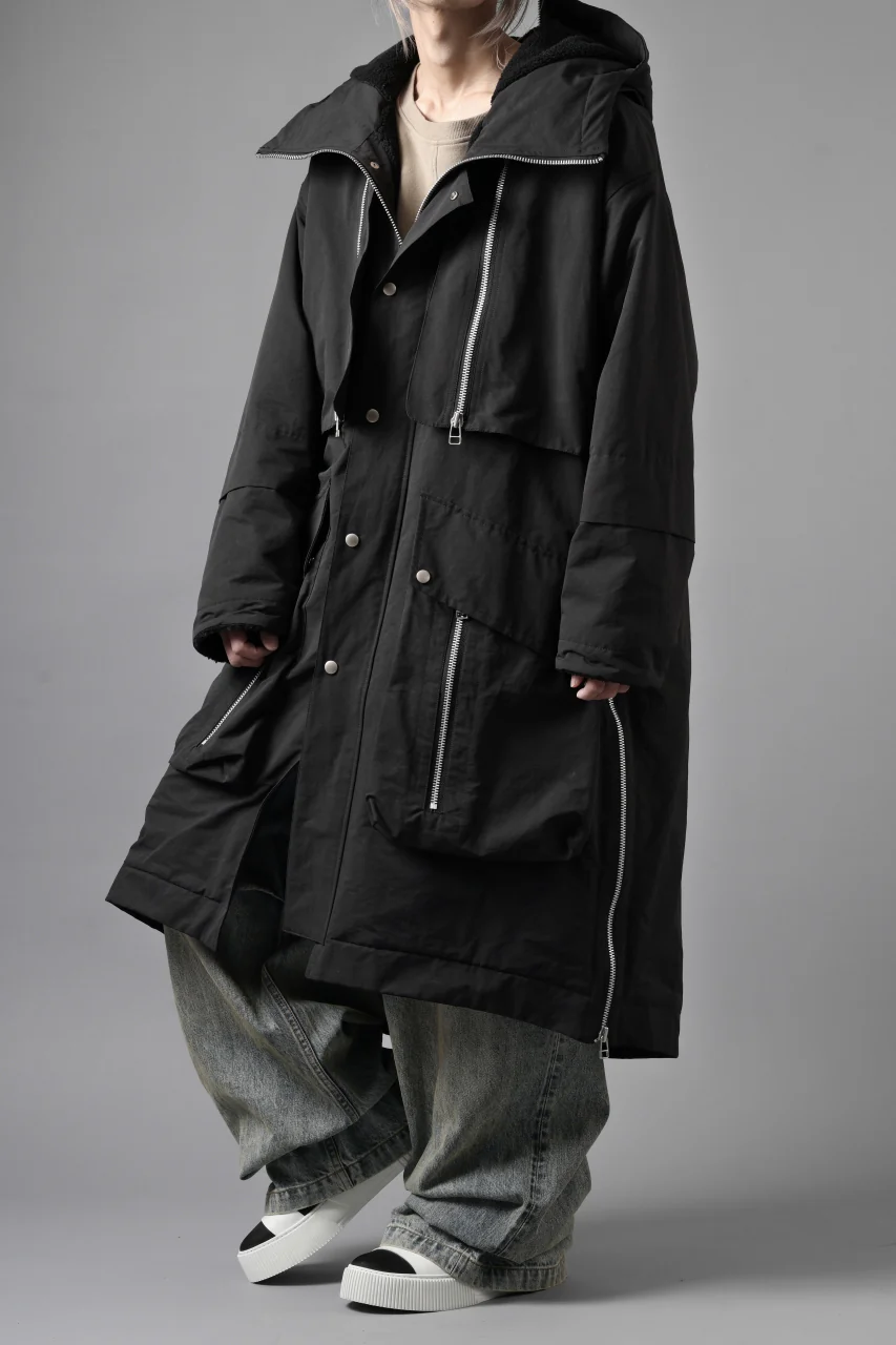 A.F ARTEFACT ZIP HOODIE COAT / TEDDY BOA FLEECE LINING (BLACK) - Image 21