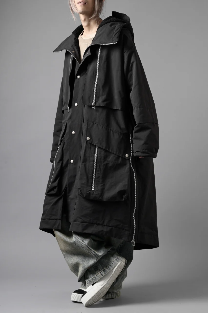 A.F ARTEFACT ZIP HOODIE COAT / TEDDY BOA FLEECE LINING (BLACK) - Image 24
