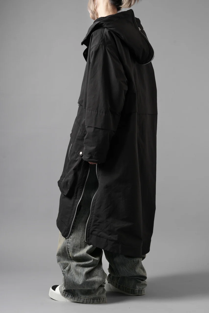 A.F ARTEFACT ZIP HOODIE COAT / TEDDY BOA FLEECE LINING (BLACK) - Image 25