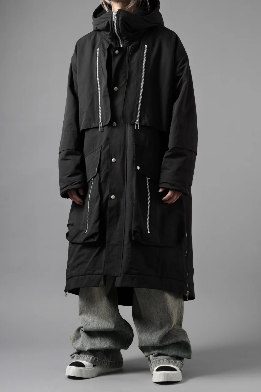 A.F ARTEFACT ZIP HOODIE COAT / TEDDY BOA FLEECE LINING (BLACK) - Image 26