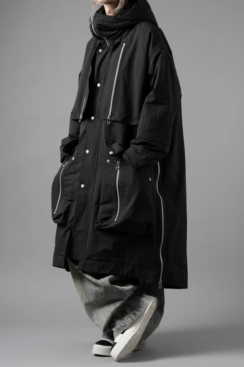 A.F ARTEFACT ZIP HOODIE COAT / TEDDY BOA FLEECE LINING (BLACK) - Image 30