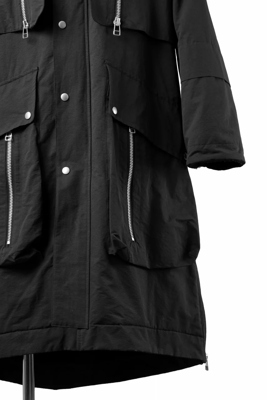 A.F ARTEFACT ZIP HOODIE COAT / TEDDY BOA FLEECE LINING (BLACK) - Image 8