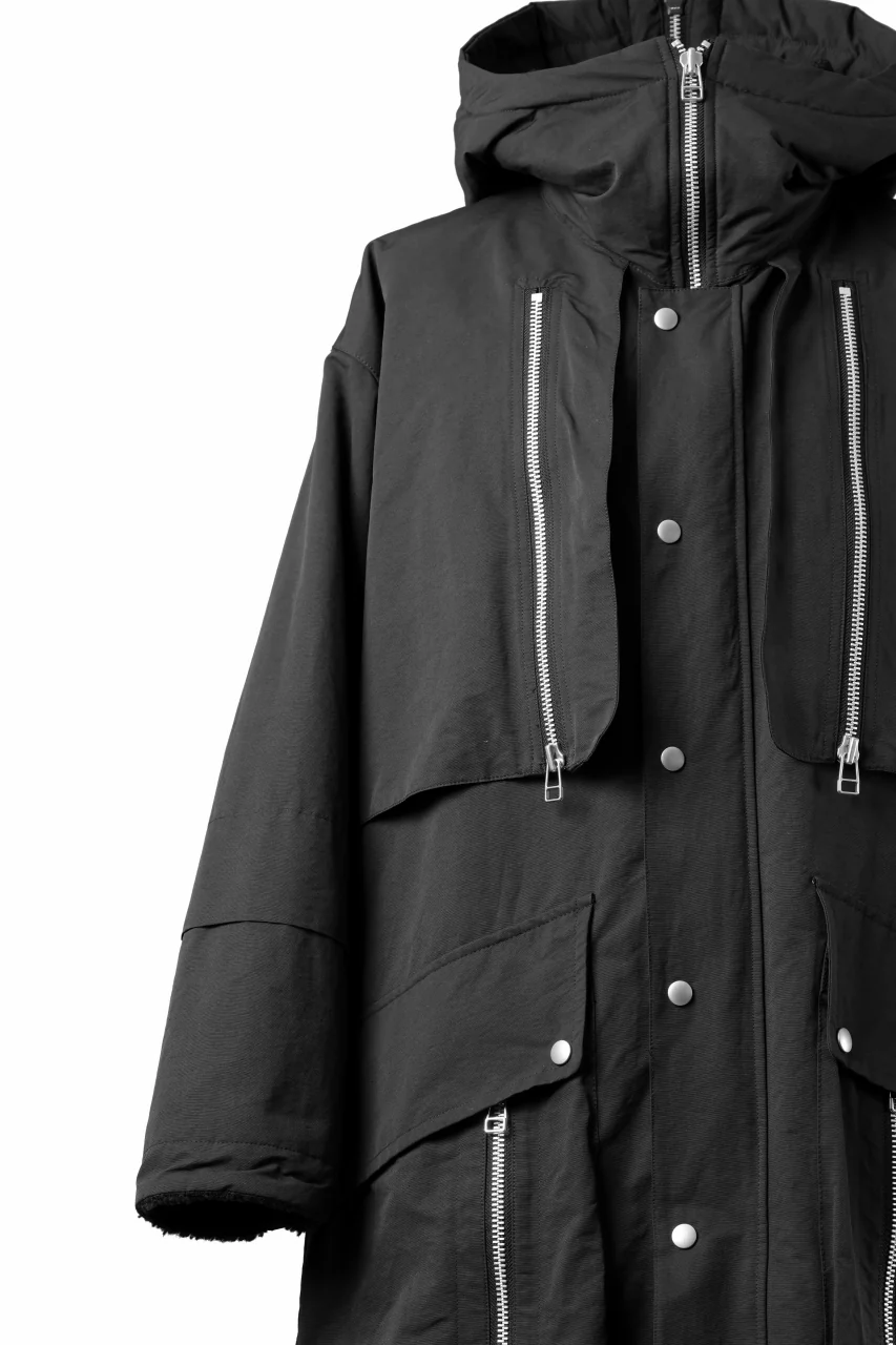 A.F ARTEFACT ZIP HOODIE COAT / TEDDY BOA FLEECE LINING (BLACK) - Image 9