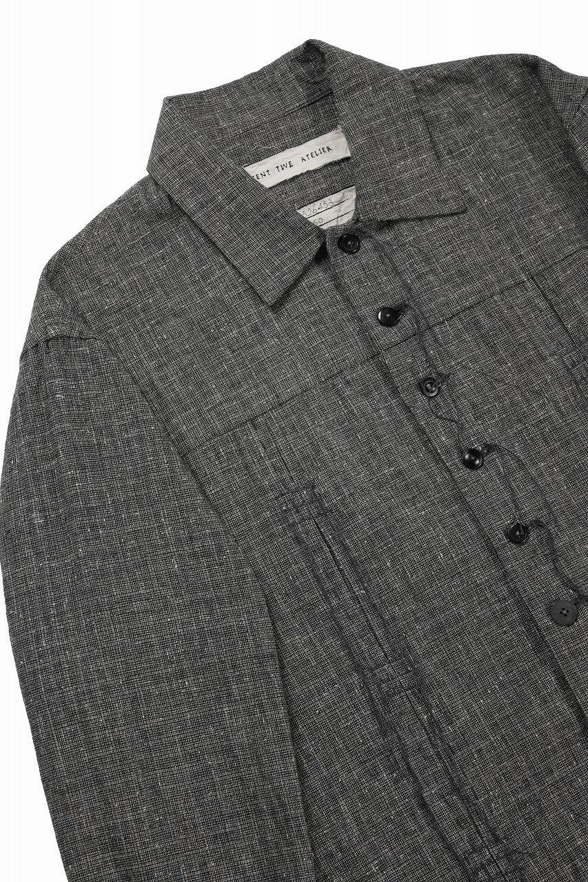 A TENTATIVE ATELIER Abel G. MULTI-STITCHES WORKER SHIRT (BLACK) - Image 10