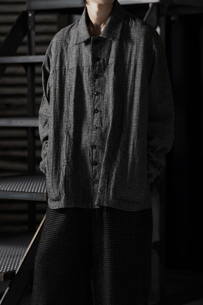A TENTATIVE ATELIER Abel G. MULTI-STITCHES WORKER SHIRT (BLACK) - Image 19
