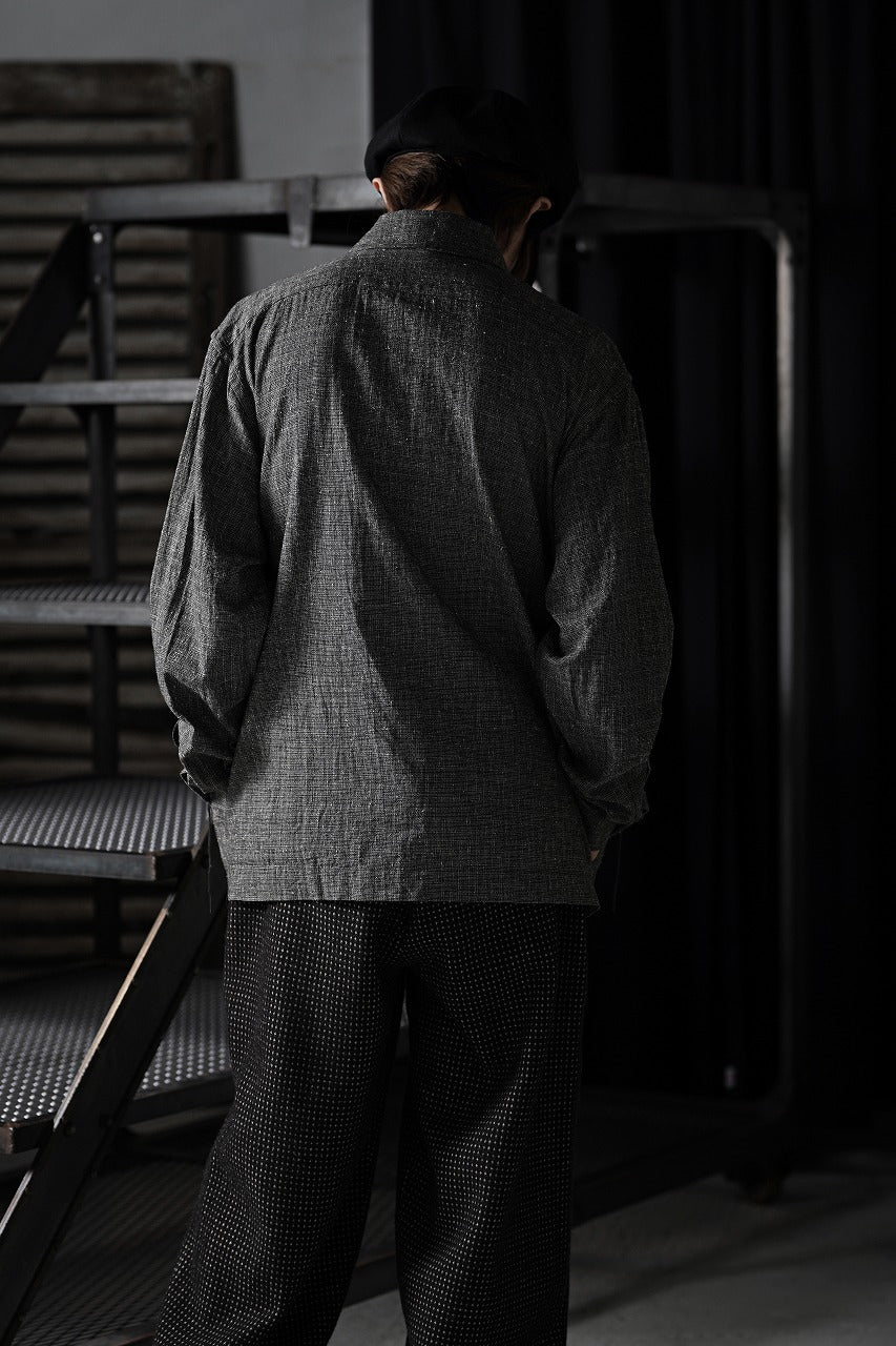A TENTATIVE ATELIER Abel G. MULTI-STITCHES WORKER SHIRT (BLACK) - Image 20