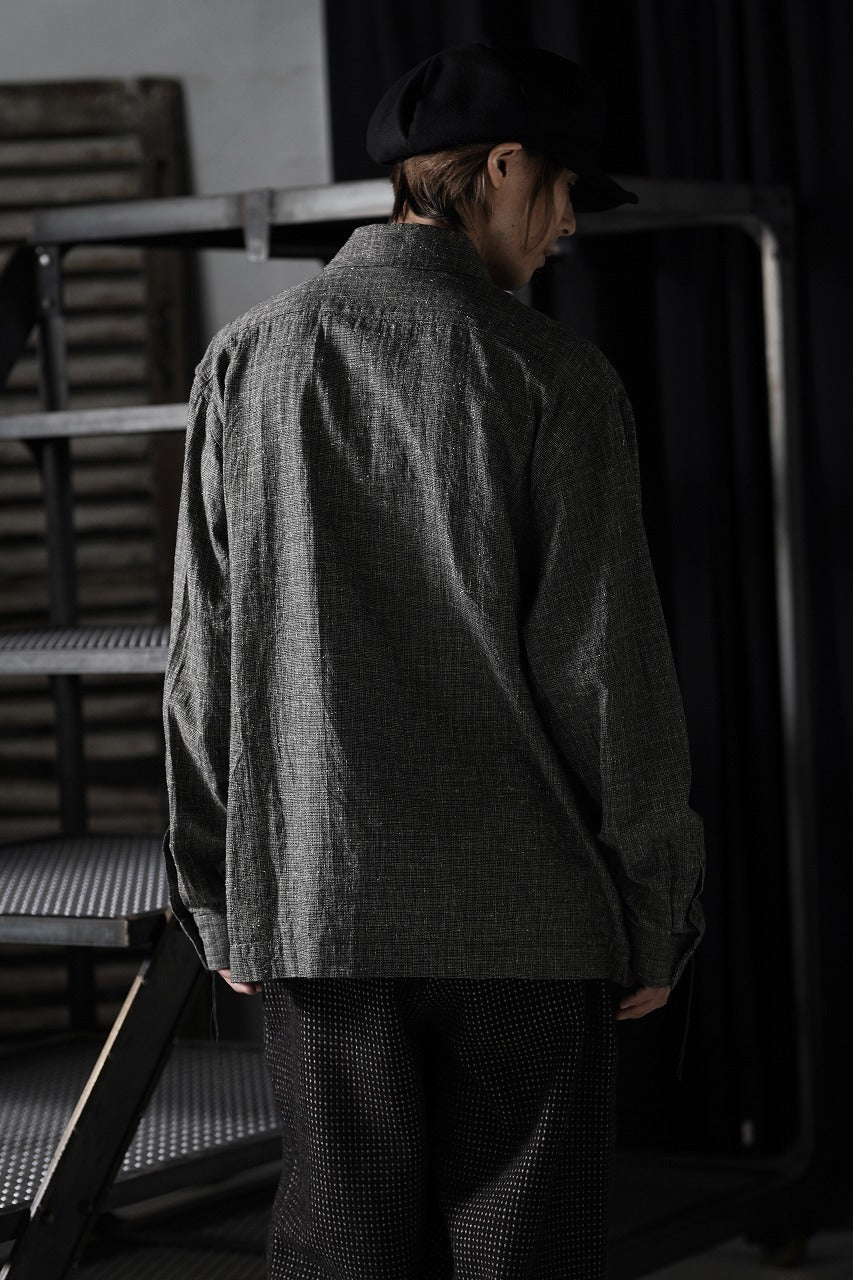 A TENTATIVE ATELIER Abel G. MULTI-STITCHES WORKER SHIRT (BLACK) - Image 21