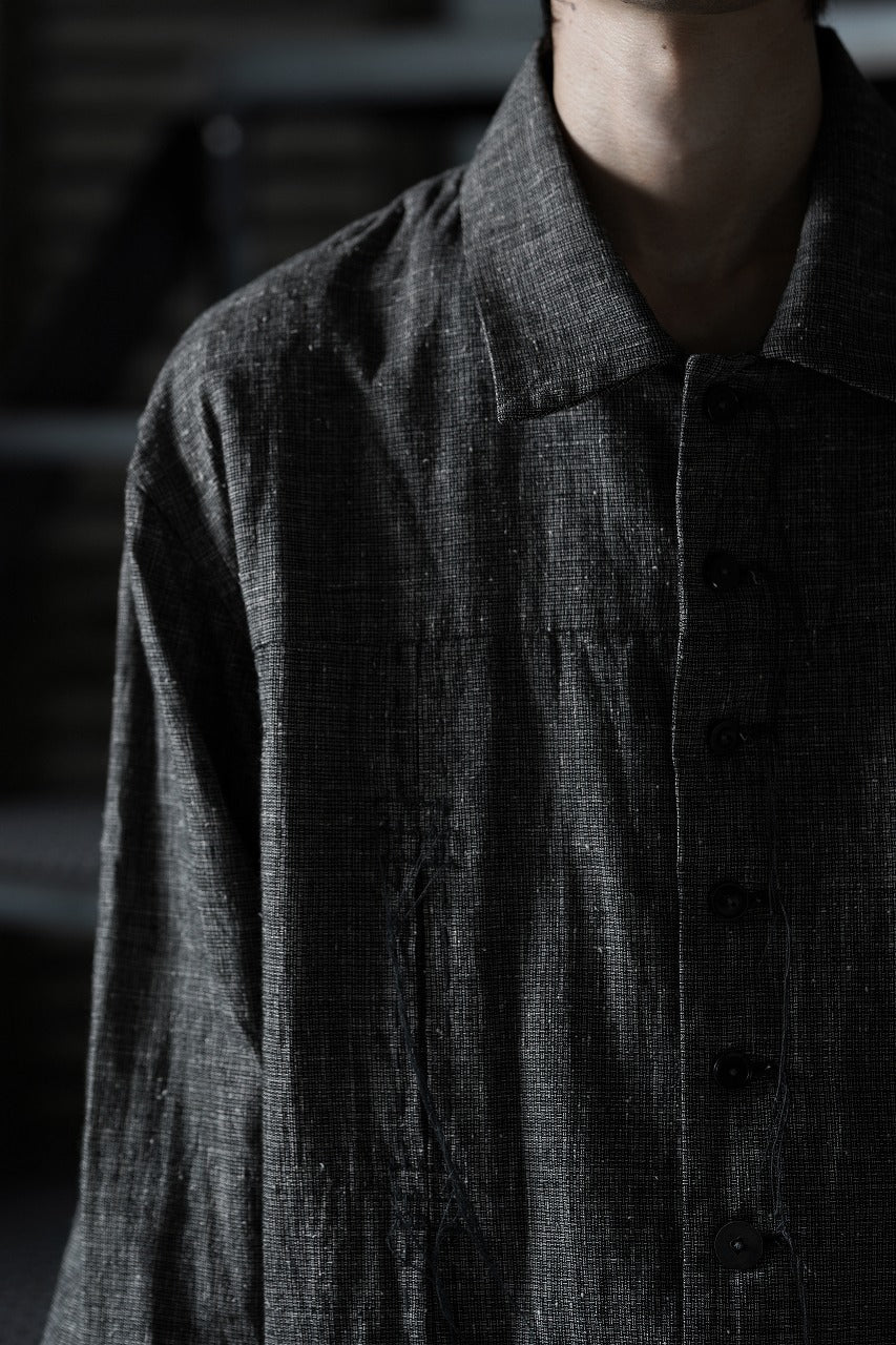 A TENTATIVE ATELIER Abel G. MULTI-STITCHES WORKER SHIRT (BLACK) - Image 24