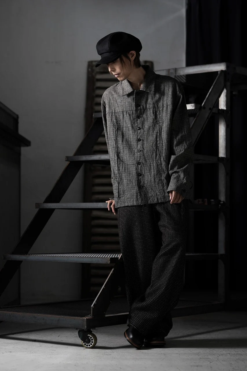 A TENTATIVE ATELIER Abel G. MULTI-STITCHES WORKER SHIRT (BLACK) - Image 29