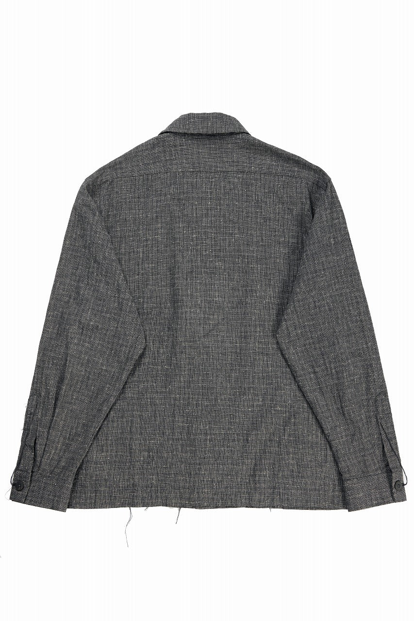 A TENTATIVE ATELIER Abel G. MULTI-STITCHES WORKER SHIRT (BLACK) - Image 3