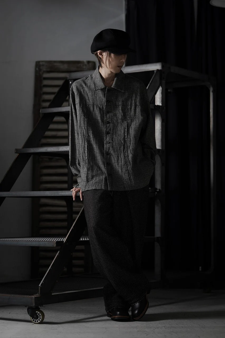 A TENTATIVE ATELIER Abel G. MULTI-STITCHES WORKER SHIRT (BLACK) - Image 30