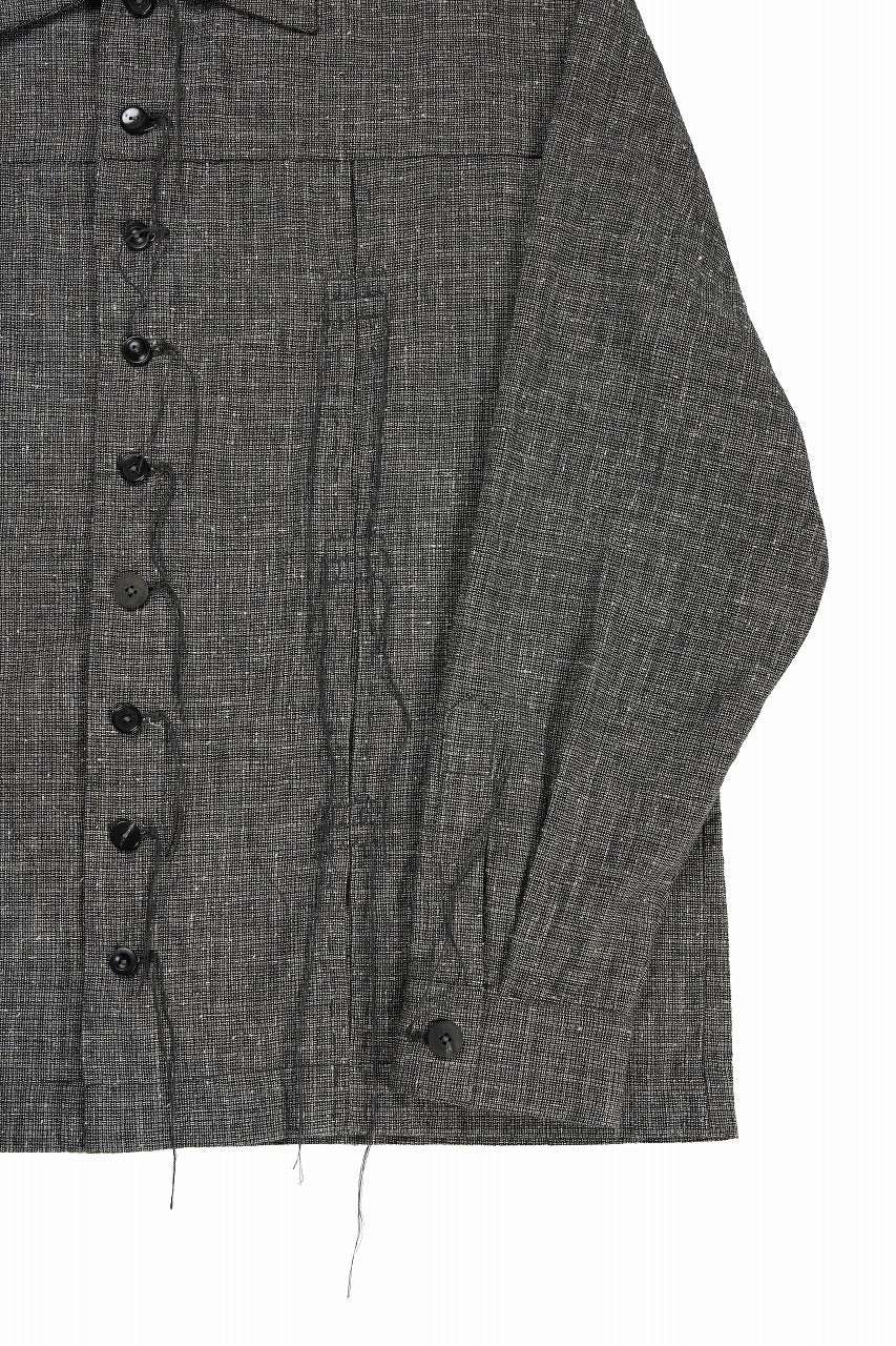 A TENTATIVE ATELIER Abel G. MULTI-STITCHES WORKER SHIRT (BLACK) - Image 7