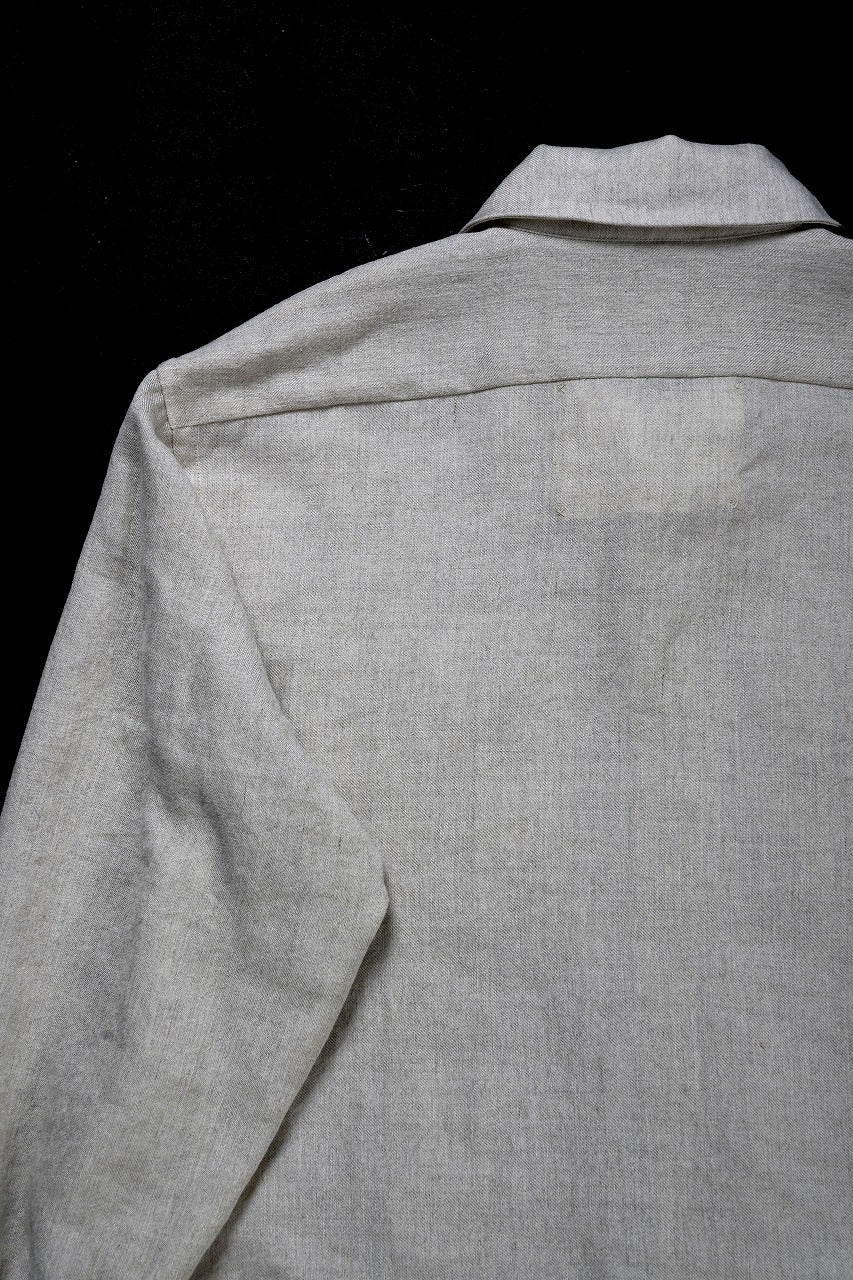 A TENTATIVE ATELIER Abel G. PIPING POCKET WORKER SHIRT (DIRTY WHITE) - Image 24