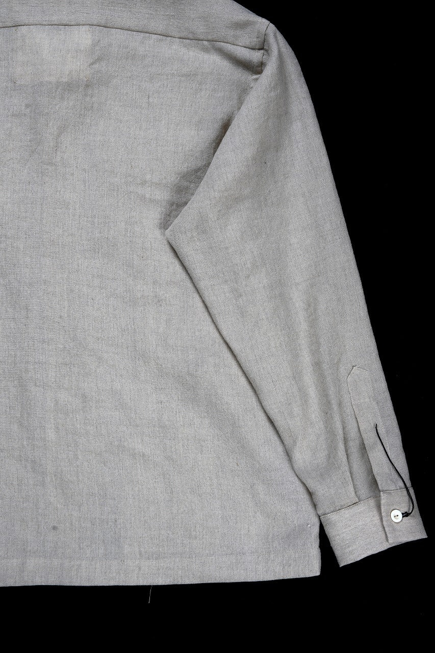 A TENTATIVE ATELIER Abel G. PIPING POCKET WORKER SHIRT (DIRTY WHITE) - Image 25