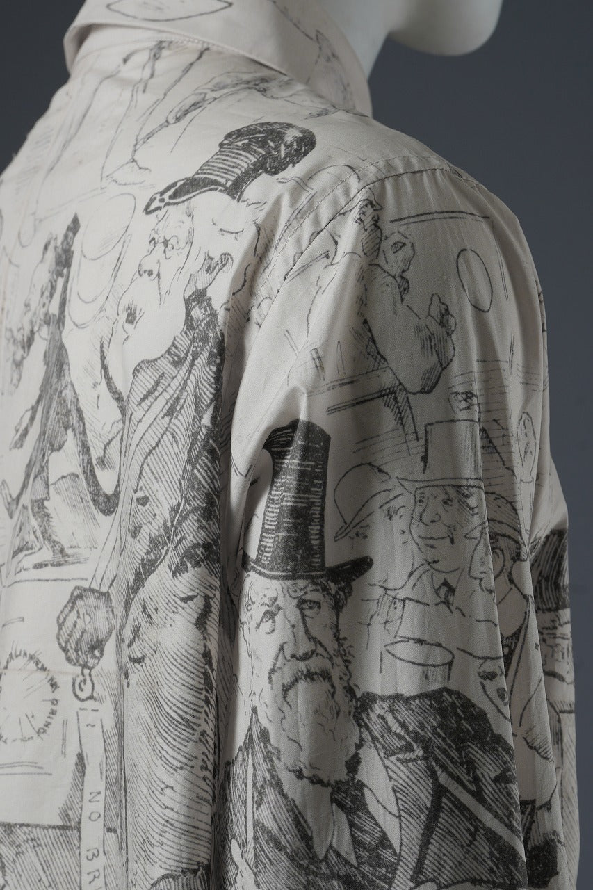 A TENTATIVE ATELIER Alvin REPLICA BIG EDGE PRINT SHIRT (NATURAL) - Image 12