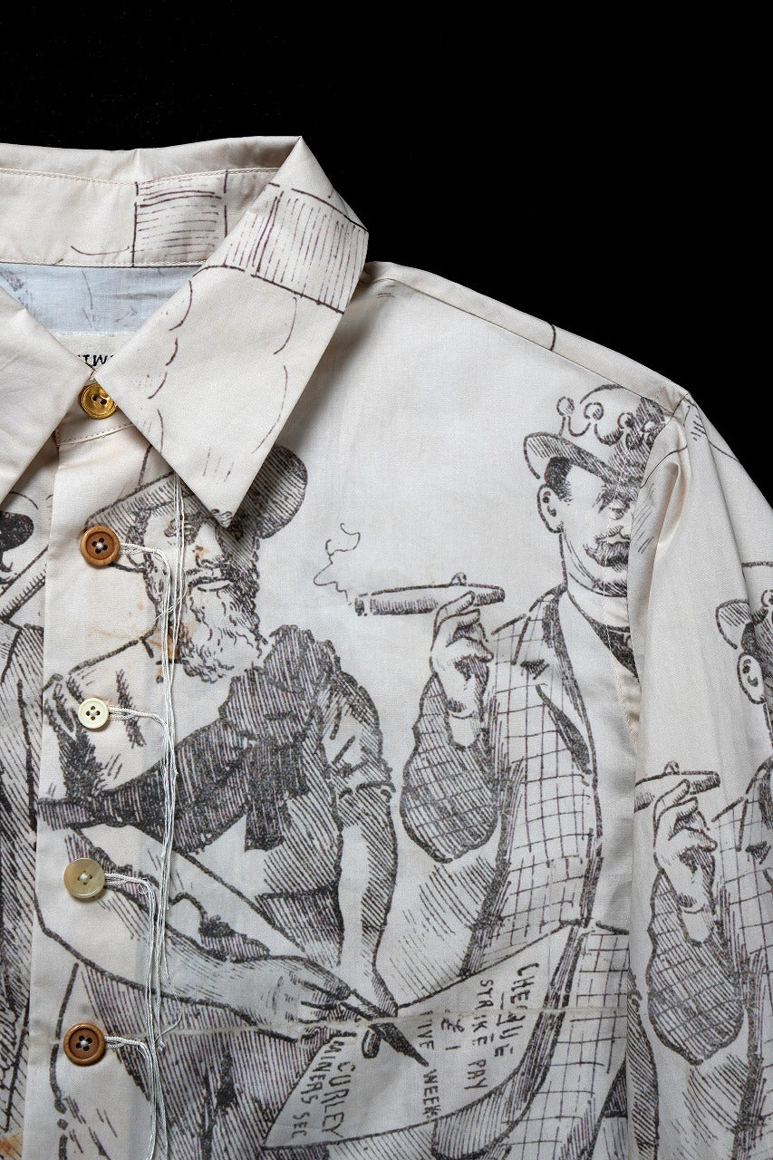 A TENTATIVE ATELIER Alvin REPLICA BIG EDGE PRINT SHIRT (NATURAL) - Image 17