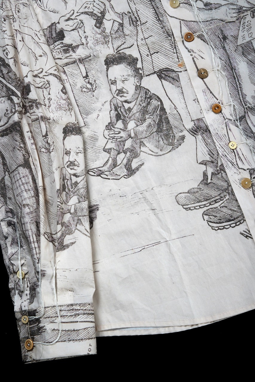 A TENTATIVE ATELIER Alvin REPLICA BIG EDGE PRINT SHIRT (NATURAL) - Image 19