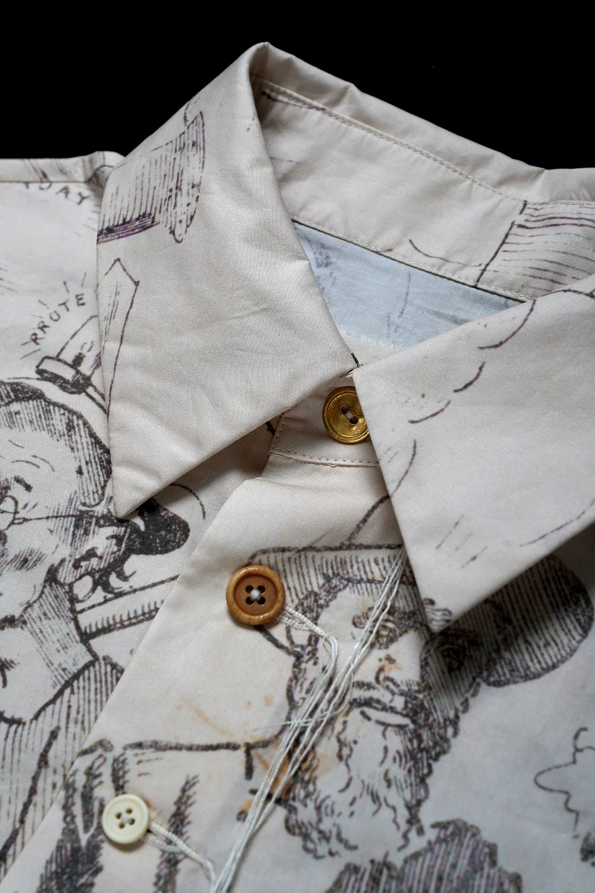 A TENTATIVE ATELIER Alvin REPLICA BIG EDGE PRINT SHIRT (NATURAL) - Image 23