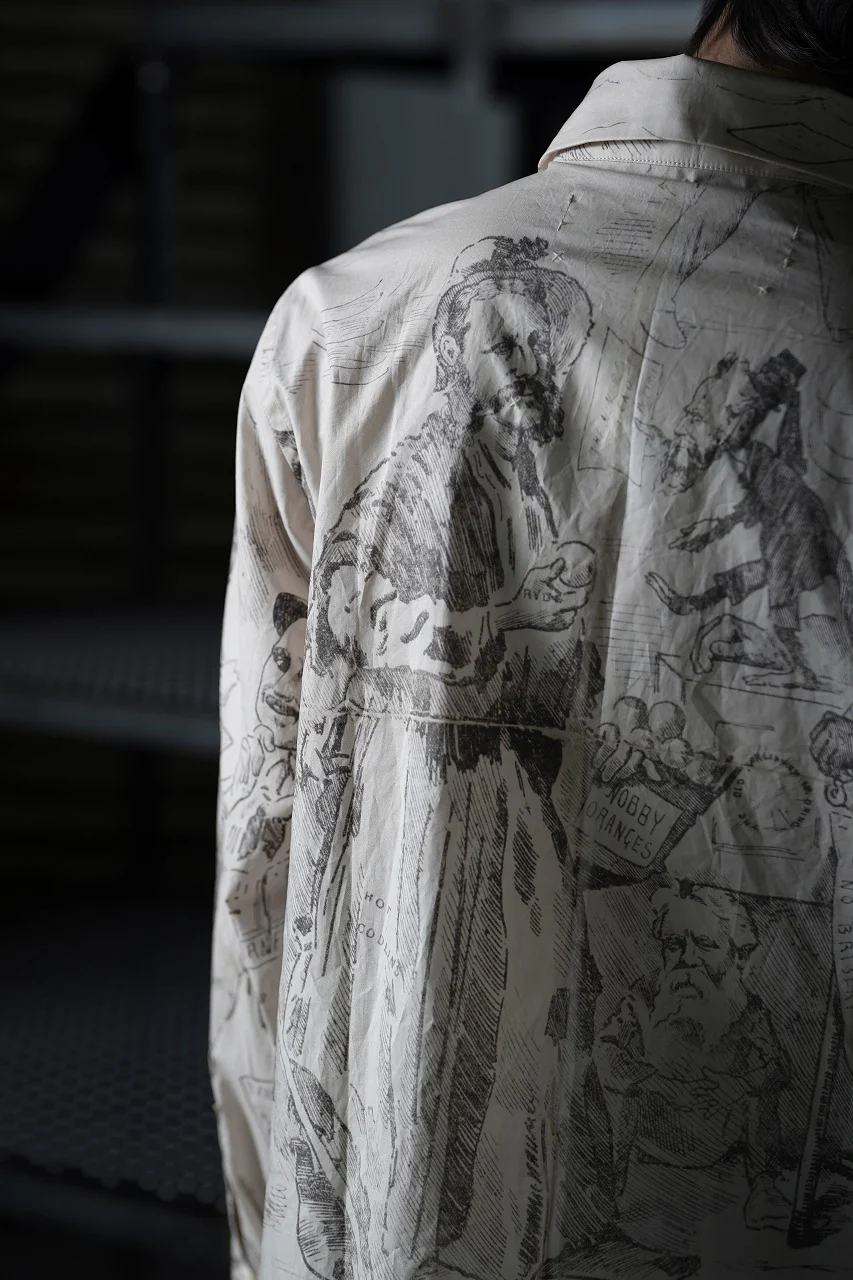 A TENTATIVE ATELIER Alvin REPLICA BIG EDGE PRINT SHIRT (NATURAL) - Image 34