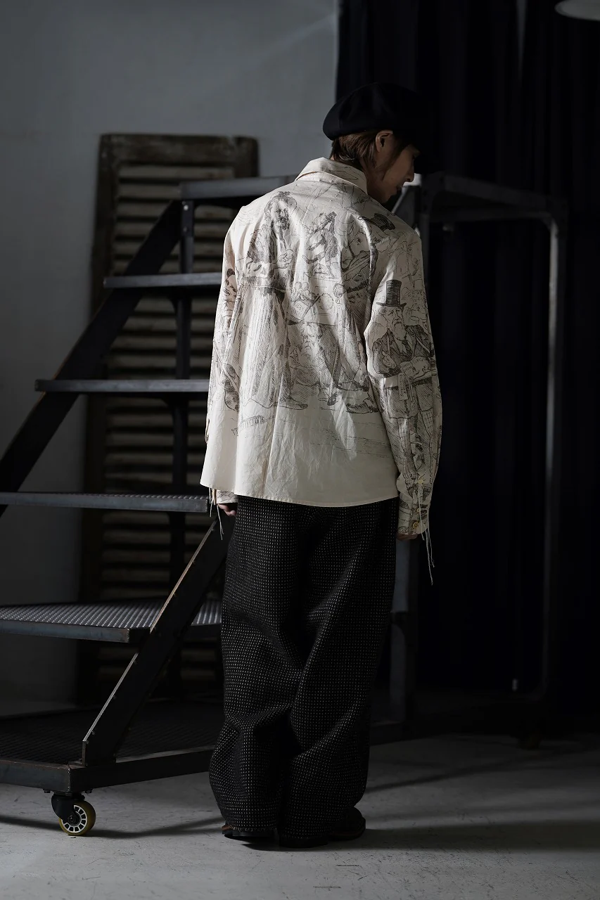 A TENTATIVE ATELIER Alvin REPLICA BIG EDGE PRINT SHIRT (NATURAL) - Image 36