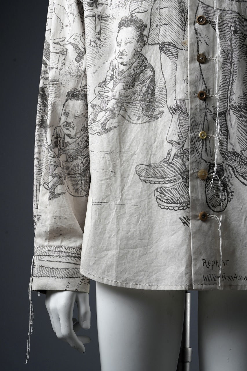 A TENTATIVE ATELIER Alvin REPLICA BIG EDGE PRINT SHIRT (NATURAL) - Image 8