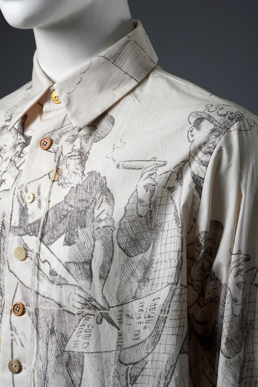 A TENTATIVE ATELIER Alvin REPLICA BIG EDGE PRINT SHIRT (NATURAL) - Image 9