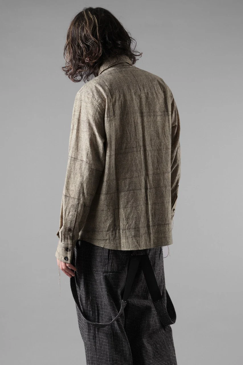 A TENTATIVE ATELIER exclusive Alvin BLOCK PRINT SHIRT (BLACK BEIGE) - Image 8