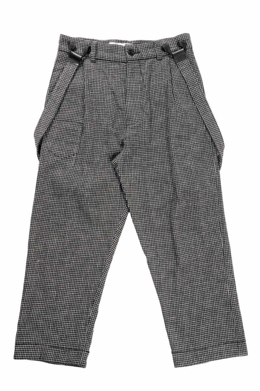 A TENTATIVE ATELIER exclusive George II PAINTER'S CROSS BAND PANTS (BLACK) - Image 4